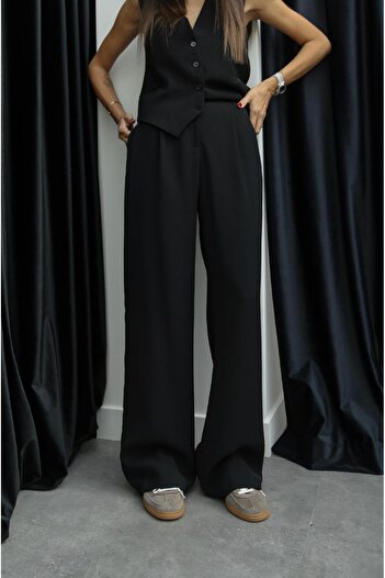 Havoş Black Kerry Palazzo Trousers