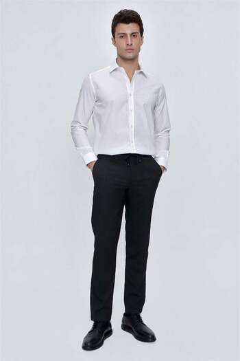 İmza Black Stretchy Side Pocket Casual Slim Fit Trousers 1003225178