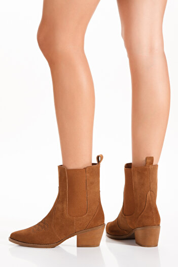 PASSAGE SHOES Γυναικείες γνήσιες δερμάτινες μπότες Western Sugero 5103
