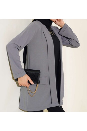 EMİRA LİFE Shawl Collar Non-Closing Blazer Jacket