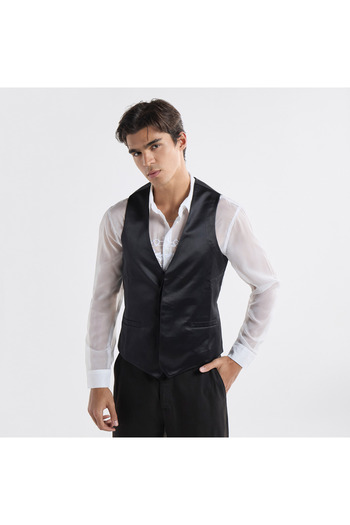 FAV Sleeveless Waistcoat With Concealed Button Placket