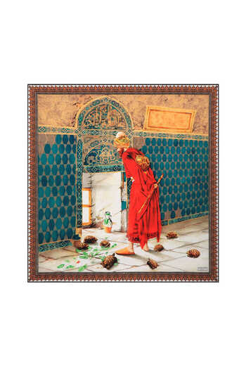 Bursa İpek Red Turtle Trainer Sura Silk Scarf
