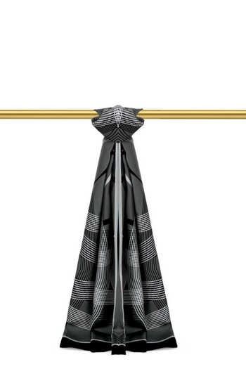 Bursa İpek Smoked Spinner Pattern Twill Silk Shawl
