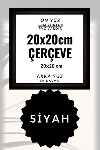 CreaWitch 20X20 cm Square Photo Frame - Black White Coffee Gold Pvc Wall Hanging