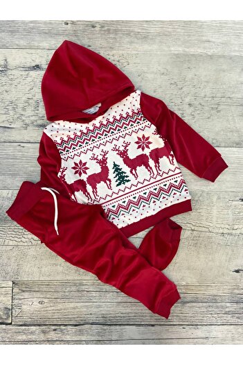 Store Deer Printed Velvet Set