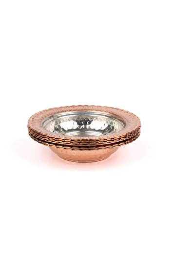 Zinnun Copper Plate Breakfast Snack Bowl Set of 6 11.5 cm