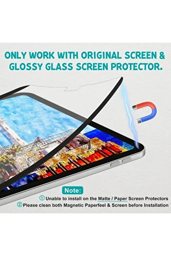 Novatis iPad Air 4 / 5 10.9 - Compatible Magnetic Paper-Like Tablet Screen Protector Paper