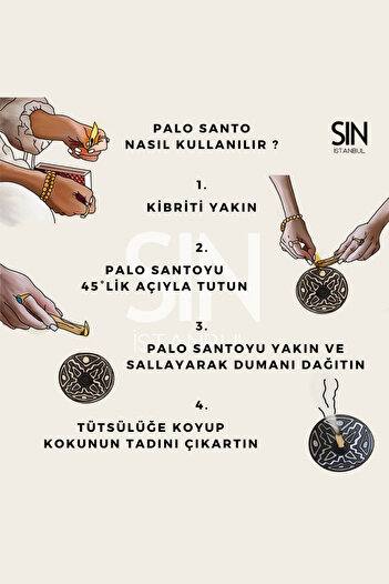 sin istanbul Palo Santo Ağaç Tütsü 20 gr