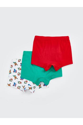 LC Waikiki Lcw Baby Printed Elastic Waist Baby Boy Boxer 3-Piece