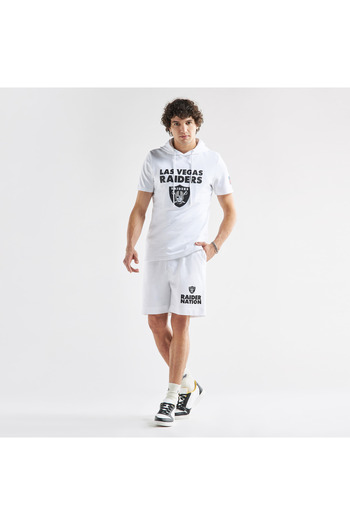 FAV Las Vegas Raiders Print Shorts with Elasticated Waistband and Pockets