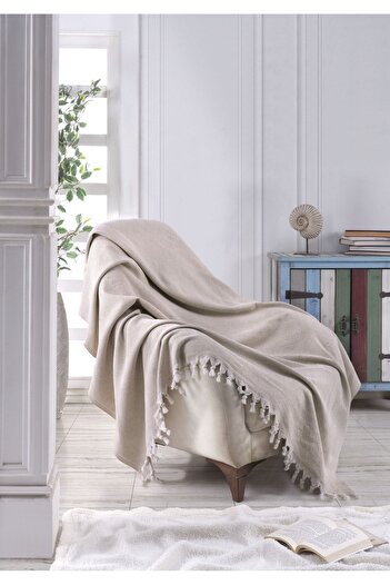 LADYNİL NATURAL ARMCHAIR SOFA COVER SINGLE SOFA BEIGE 160x160