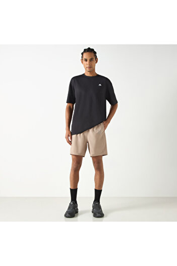 Kappa Logo Print Shorts with Pockets and Elasticated Waistband