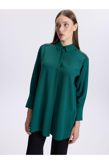 Zühre Women's Shoulder Detailed Tunic T-1499