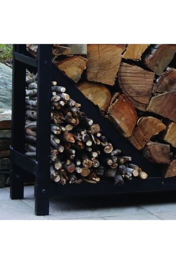 A&N DEKOR Kare Şömine Soba Odunluk  Metal  Siyah  125x40x125(h), AN0186