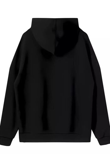 caddekombin Eye Patterned Hooded Pocket Ribbed 2 Thread Sweatshirt