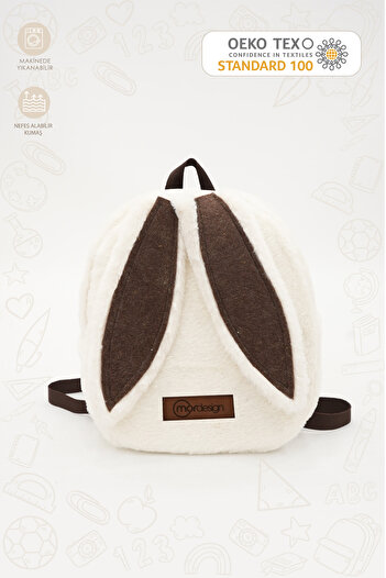 mordesign Cute Rabbit Kids Backpack: Plush Fabric Bag for Nursery/Classroom, Morbunny Series