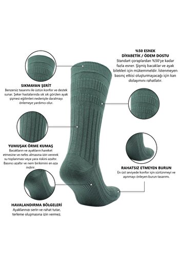 NORFOLK JOSEPH Comfort Fit Tenderhold Pamuklu Çorabı 2'li Paket Şarap