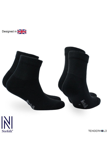 NORFOLK Чорапи Lima Stretch+ Technology and Edema-Friendly за здраве, черни