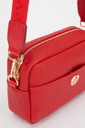 Levidor Red Honeycomb Printed Shoulder Bag