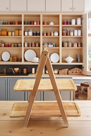 Open Home Concept 2-Tier Bamboo Rectangular Spice Stand, Spice Holder, Organizer, Organizer