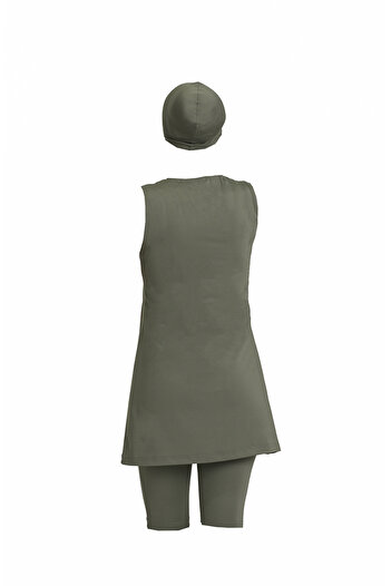 sefamerve Khaki Hijab Swimsuit - 21800-01 Model