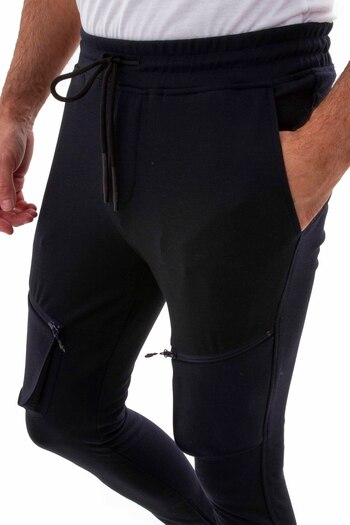 Mcr Navy Blue Slim Fit Men's Tracksuit with Cargo Pockets