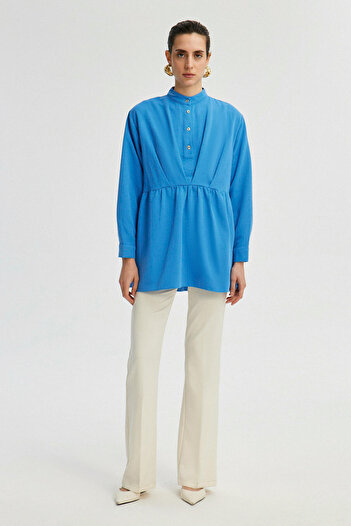 Touché Privé Poplin Tunic - Gather Detailed