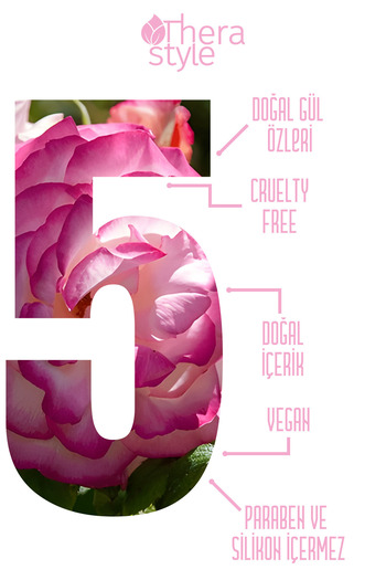 Thera Style Isparta Gülü Arındırıcı Vegan Duş Jeli 500ml | Pink Rose Shower Gel | Kalıcı Koku Büyük Boy