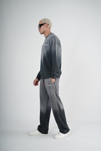king brich Crew Neck Washed Oversize Fit Bottom Top Set