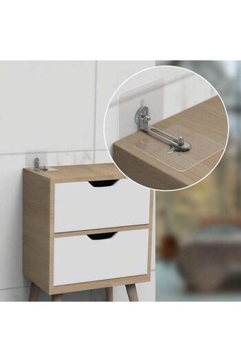 libescarf 1 Piece Nail-Free Adjustable Utensil Stabilizer Apparatus Cabinet Drawer Commode Wall Use Without Punching