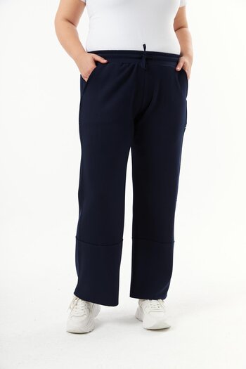 RMG Navy Blue Modal Sweatpants - Plus Size