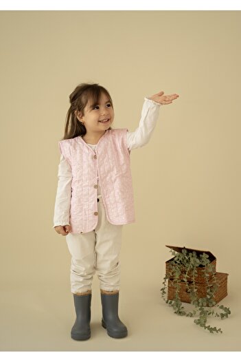 Kirazkids Pink Dot Patterned Baby Vest