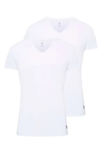 U.S. Polo Assn. Us Polo Assn. Men's Undershirt - 2-Piece V-Neck, Cotton&Modal, Boxed Cmh101.B8.Onn.0.I.E1.Cly9.De4.Mka