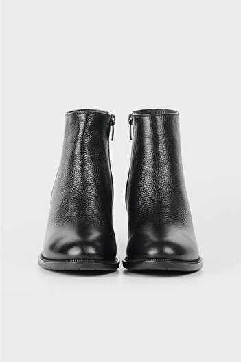 TUNAELLİ Kadın Siyah Hakiki Doğal Deri 36-41 Numara Bot & Bootie