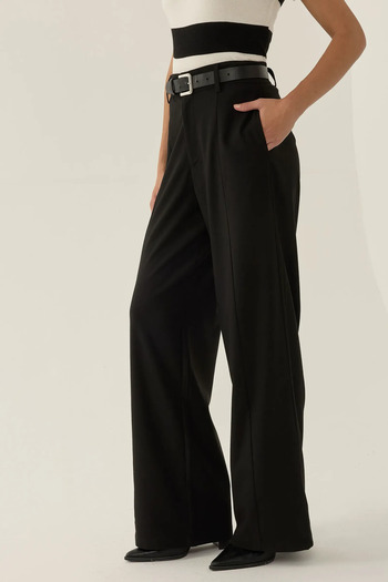 Hiccup High Waist Pleated Wide Leg Pants