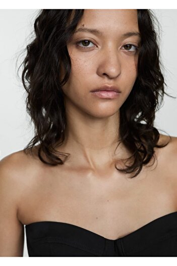 MANGO Woman Strapless Short Blouse