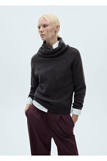 MANGO Woman Pulover tricotat cu gât
