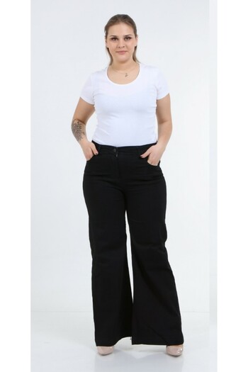 HaiModa Large Size Women's Cotton Trousers - Wide Leg