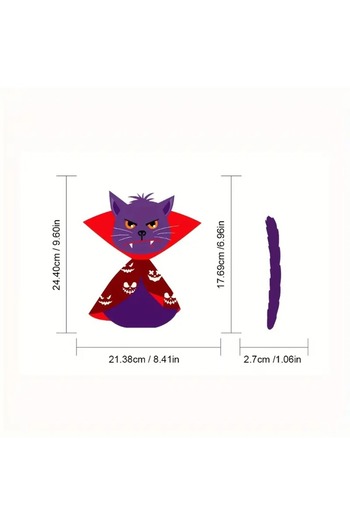 Major Selection Cat Themed Car Rear Wiper Sticker Set