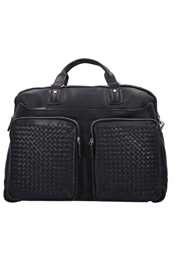 BUGATTI Leder Woven Aktentasche - 48 cm