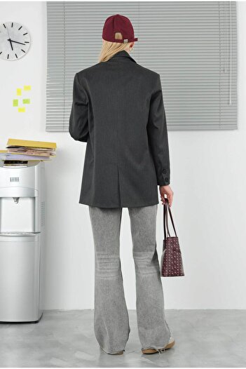 HEQA Klasik Blazer Ceket Antrasit