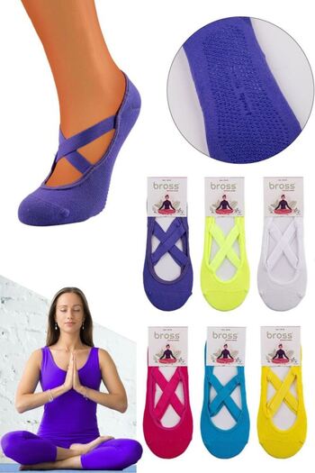 Bross Kadın 6lı Renkli Yoga Çorap