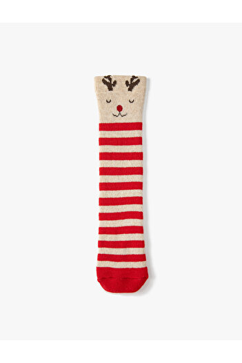 Koton New Year's Themed Deer Printed Socks