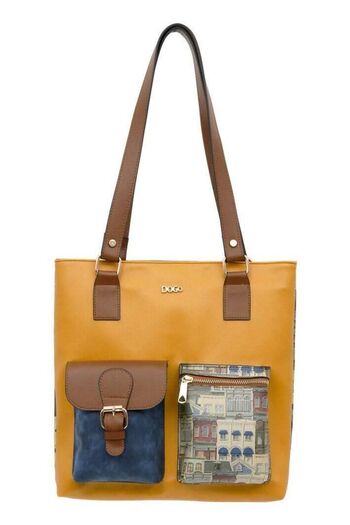 Dogo Women's Vegan Leather Orange Shoulder Bag - Frame Of Mind Design