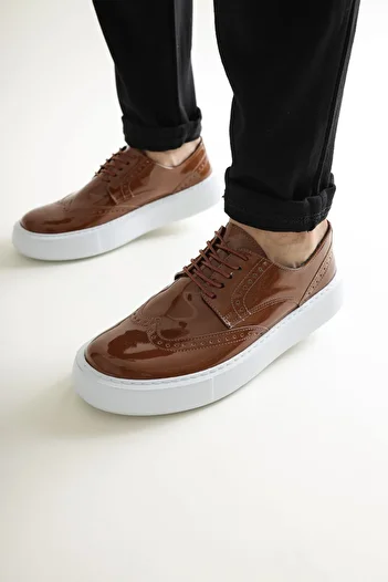 Chekich Brown - Ch149 Bt Patent Leather Men's Shoes Brown
