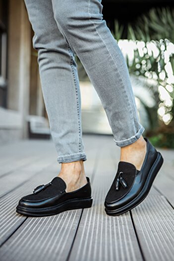 Chekich Ch002 Cst Loafer - Pelle Чорне Чоловіче Взуття
