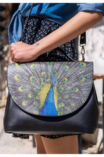 Dogo Women's Vegan Leather Black Handbag - All Beauty Is In You Design