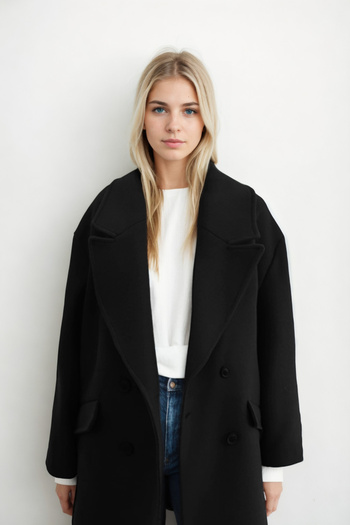 Vitrin Off Shoulder Long Coat
