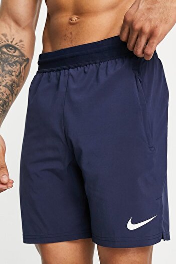 Nike Pro Dri Fit Flex Vent Max 8 дюймові шорти на блискавці Чоловічі тренувальні шорти Синій