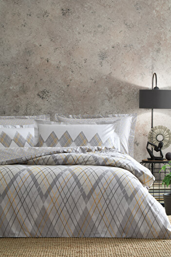 Puffy Sineri Double Ranforce Duvet Cover Set - Gray